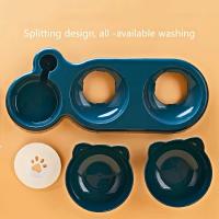 Cuencos para Mascotas 3 en 1 Diseño de Oreja Inclinada Juego de Cuencos para Agua y Comida para Gatos Botella de Agua Gravitacional para Protección del Cuello - details 4