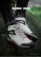 Zapatos de senderismo de cuero de alta calidad para hombre, botas de acampada resistentes al desgaste para exteriores, zapatos de Trekking, zapatillas de caza y escalada - details 4