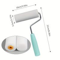 Juego de 1 cepillo de rodillo de esponja de plástico con 10 cepillos de esponja diferentes, ideal para pintura, arte de pared y decoración, perfecto para principiantes y profesionales, herramientas de pintura artística |   cepillos de esponja |   Rodillo - details 2