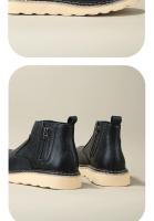 Botas de hombre de alta gama de cuero Botas Chelsea Zapatos altos de piel de vaca de capa superior - details 8