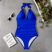 Trajes de Baño de Una Pieza para Mujer, Bañador elegante, Reductor, Halter, Playa, Verano, Push Up, Aprieta Barriga, Tankinis - details 16