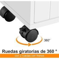Suelo Estrecho Puertas Correras Cocina Auxiliar Mara Lacada Estantes Espacio Estrecho 20 x 70 x 72 cmBlanco - details 4