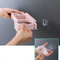 Accesorios de baño colgantes sin perforaciones, estante de hierro rizador, caja de almacenamiento, soporte para secador de pelo, 1 Uds. - details 11
