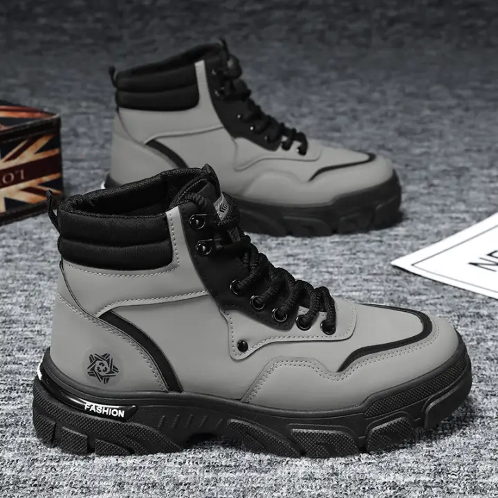 Botas Martin para hombre, otoño e invierno, nuevas, antideslizantes y resistentes al desgaste, botas de herramientas retro, zapatos de alta calidad para hombre, montañismo al aire libre, zapatos deportivos, zapatos casuales - 1