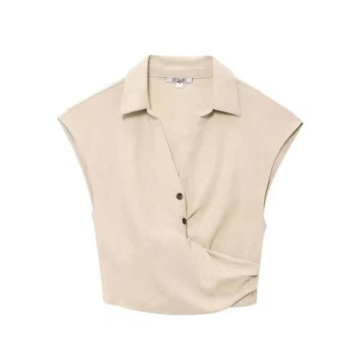 BUNO-2025 nuevo conjunto de falda para mujer, Tops elegantes sin mangas con cuello en V, faldas por debajo de la rodilla con abertura, moda informal, trajes ajustados lisos para mujer - 1