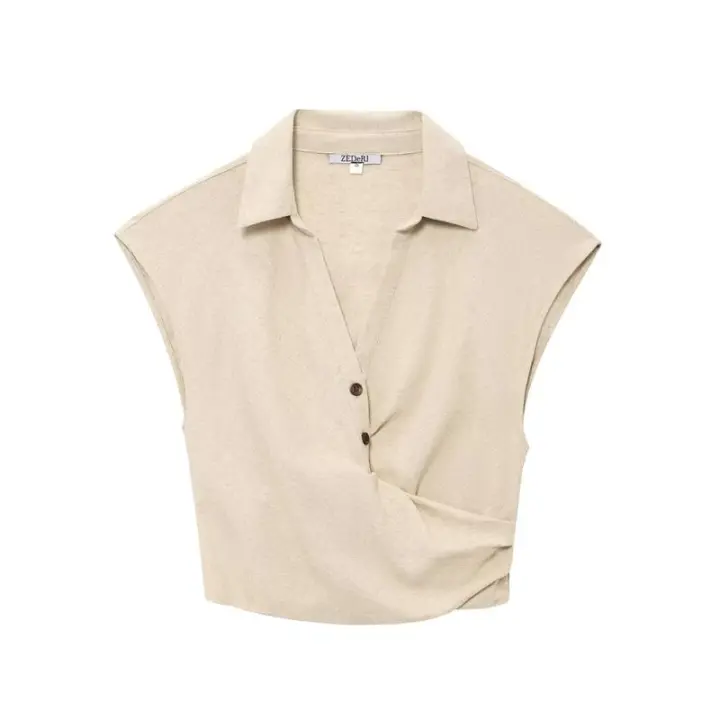 BUNO-2025 nuevo conjunto de falda para mujer, Tops elegantes sin mangas con cuello en V, faldas por debajo de la rodilla con abertura, moda informal, trajes ajustados lisos para mujer - 1