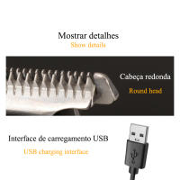 Kemei-cortadora de pelo eléctrica totalmente de metal para hombre, máquina de corte de barba profesional, recargable, para barbero - details 6