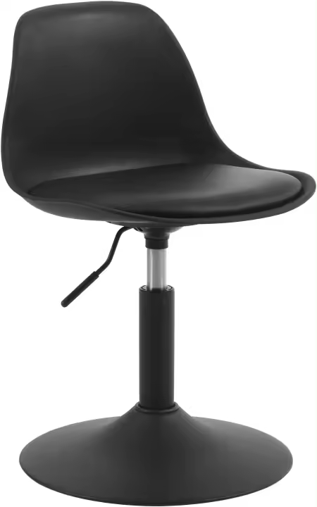 Taburetes de Cuero Sintético Regulables en Altura Estilo Giratorio para Cocina, Peluquería, Bar - 1