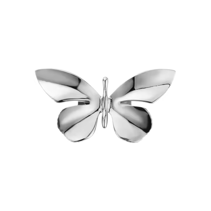 Broche de mariposa de acero inoxidable elegante retro, accesorios de pin de diseño de moda y nicho - 1