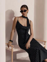 Novedad de verano, vestido ajustado con tirantes finos y cuello oscilante, diseño elegante, para ir al trabajo - details 5