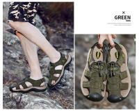 Sandalias deportivas de verano para hombre, sandalias para senderismo al aire libre, punta cerrada, cuero genuino, sandalias informales para caminar, zapatos de agua - details 18