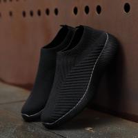 Zapatos de calcetines transpirables para mujer, zapatos deportivos suaves para caminar, zapatillas casuales de moda, negro - details 2