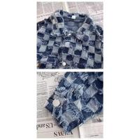 Chaqueta vaquera a cuadros para hombre y mujer, estilo americano, corte holgado, diseño Vintage, sensibilidad, ropa informal de otoño a la moda - details 5
