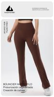 Leggings de mujer pantalones de yoga delgados pantalón de cintura alta de pierna ancha pantalón de campana deportivo transpirable de secado rápido - details 3