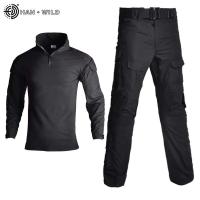 Uniforme táctico uniforme transpirable de camuflaje forestal, con/sin rodilleras y coderas - details 0