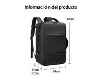Mochila de negocios para hombre, bolsa de viaje de gran capacidad, almacenamiento multicapa, separación húmeda y seca, capacidad expandible - details 14