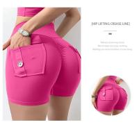 Pantalones cortos de Yoga para mujer, mallas Push Up de cintura alta con bolsillo, para gimnasio, Fitness y correr - details 5