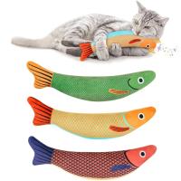 Juguete para Gatos Hierba Gatera 3D, Pescado Dorado, Gatito, Pescado de Almohada, Sonido Interactivo, Mordedura de Gato, Juguetes de Peluche - details 0