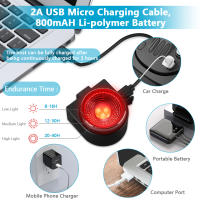 Alarma de Bicicleta Elecpow A8Pro con Luz Trasera Sensible al Freno Control Remoto Inalámbrico Carga USB Alarma Antiburguaje Luz de Cola de Bicicleta - details 9