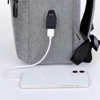 Mochila De Negocios multifuncional para hombre, bolsa impermeable para ordenador portátil, con carga USB, informal, de gran capacidad - details 11