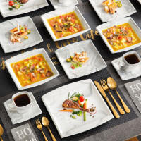 MALACASA-vajilla de porcelana gris Mármol, 30/60 piezas, con postre/sopa/plato de cena/taza/platillo, servicio para 12 - details 5