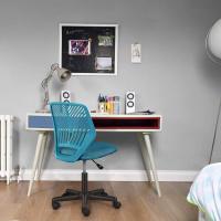 Silla Escritorio de Oficina Ergonómica Silla Giratoria Altura Ajustable sin Reposabrazos Asiento Malla Rosa - details 49