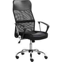 Silla de Oficina Ergonómica Yaheetech Altura Ajustable, Resalto Alto, Función de Equilibrio, Mesa Giratoria de Malla y Polipiel Artificial - details 5