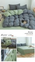 Juego de Ropa de Cama Negra para Niños y Niñas Algodón Lavado Funda de Edredón Sencillo Moda Sábana y Funda de Almohada para Habitación - details 18