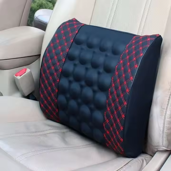 Cojín para asiento de coche, respaldo de cuero. - 1