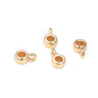 Círculo redondo de latón de Color dorado de 18K, pulseras con agujeros grandes, collares de cuentas, colgantes, conectores, suministros para fabricación de joyas - details 27