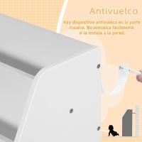 Librería Infantil Blanca Estante de Almacenamiento con 4 Niveles y Compartimentos para Jardín de Infantes y Habitación - details 5