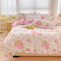 Exquisito Juego de Ropa de Cama de Algodón 4-en-1 Hojas Suaves Proporcionadas Ultra-Grasas - details 1