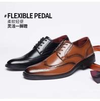 Señal de entrega Zapatos casuales formales de encaje de negocios Zapatos de vestir de cuero genuino hechos a mano para hombres y Oxford - details 8