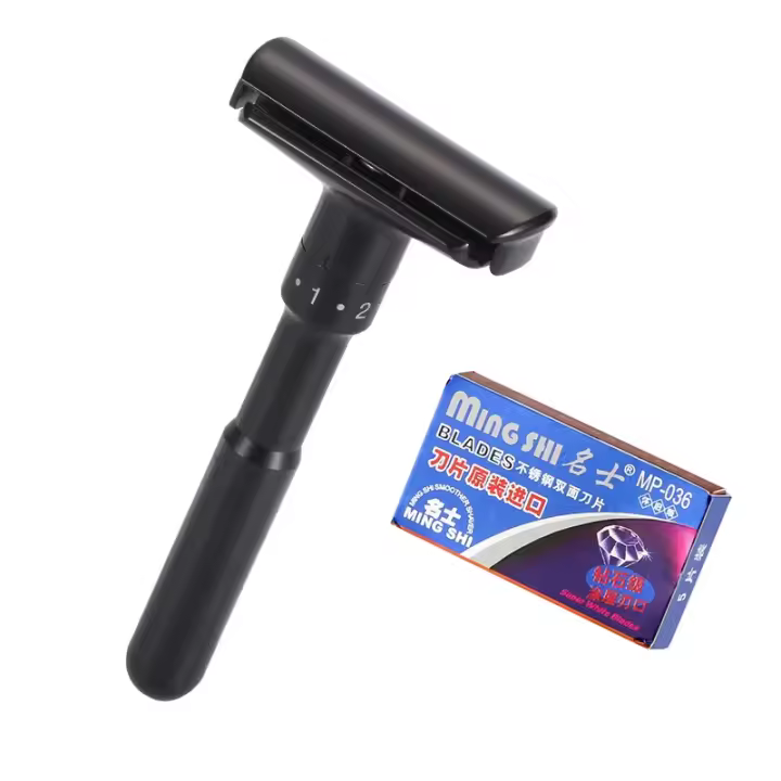 Afeitadora Mingshi Ajustable de Seguridad Afeitadora Clásica de Doble Filo para Hombres - 1