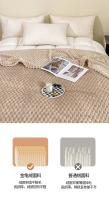 Manta Suave Cálida a Rayas Ideal para Sofá, Cama, Niños, Mascotas Textil Hogareño de Coral Fleece - details 5