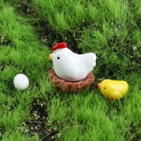 Bonita artesanía DIY, pequeña resina, gallina, pollito, huevo, gallina, decoración de micropaisaje, adorno de estatuilla en miniatura - details 7