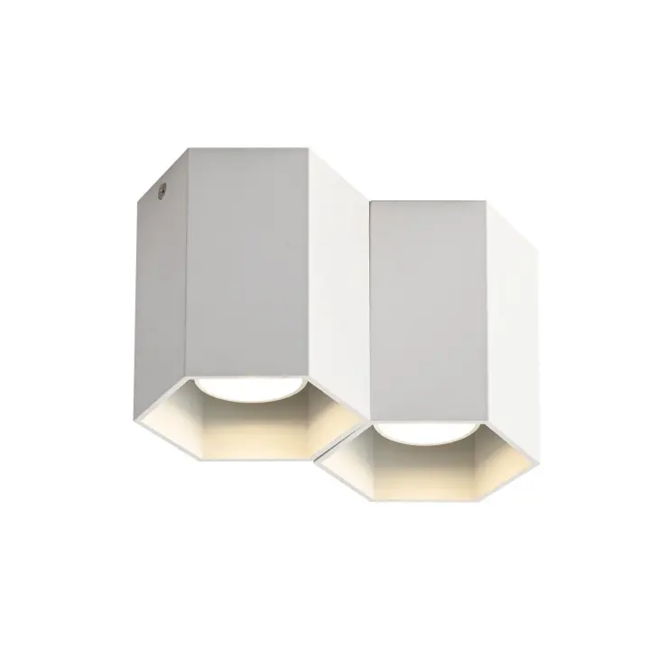 CBJKTX 2 focos de techo montados en superficie luz de techo blanca GU10 foco montado en superficie luz moderna montada en superficie - 1