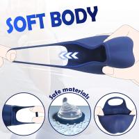 Anillo Vibrador para Pene con Control Remoto, Impermeable, con Masajeador de Testículos, Estimulador de Bolas, Funda Vibrante con Pulsaciones, Anillo para Pene y Escroto, Retrasa la Eyaculación, Orgasmo, Juguetes Sexuales para Adultos - details 3