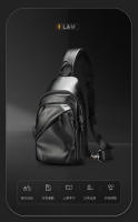 Pequeña mochila deportiva viaje de negocios bolsa de pecho de viaje Oxford tela impermeable hombro bolsa de mensajero - details 2