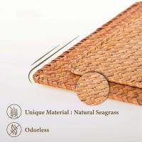 Juego de 6 manteles individuales tejidos para cocina, tapete resistente al calor de algas marinas naturales, tapetes para mesa de cocina, decoración de mesa de comedor - details 4