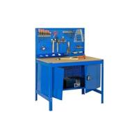 Banco de Trabajo Taller, Capacidad Carga 600 kg, 1445x1210x610 mm, Mesa de Trabajo, 1 Cajón, Azul/Madera - BT2 - details 5