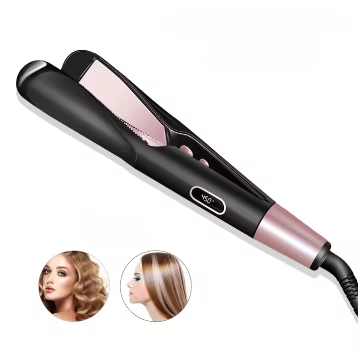 Plancha alisadora eléctrica profesional, rizador de pelo 2 en 1, planchas planas, herramientas de estilismo de cerámica - 1