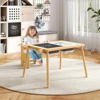 Mesa y Silla Sensorial para Niños de 2-8 Años, Mesa de Actividades Infantil con Silla con Cubos Plegables para Arena/Agua y Rollo de Papel para Jugar, Estudiar y Almacenar - details 8