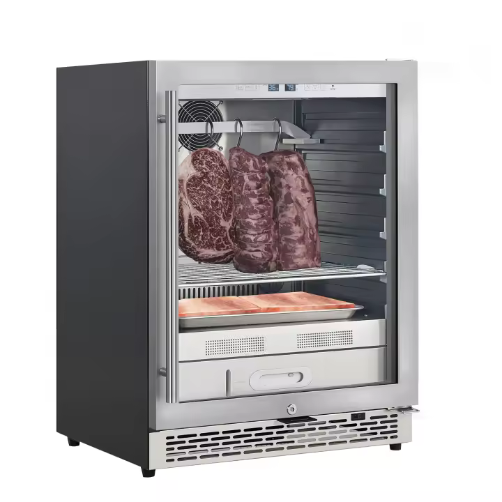Refrigerador de Maduración en Seco SucceBuy de 45 KG para Filetes, Refrigerador para Maduración de Carne con Temperatura y Humedad Ajustables, Unidad de Maduración de Carne Independiente o Bajo Encimera para Uso en el Hogar, Cocina, Restaurante y Hotel - 1