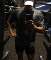 Camiseta De Gimnasio Para Hombres Suelta Con Manga Corta Estilo Hip Hop Streetwear Fitness Bodybuilding Camiseta De Verano De Algodón Y Spandex - details 11