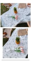 Té con pequeña cubierta de picnic al aire libre Margarita, mantel de lino de algodón para mesa de comedor, decoración del hogar - details 8
