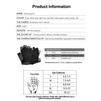 Guantes de ciclismo transpirables antideslizantes de medio dedo para hombres y mujeres, manopla de gimnasio, Fitness, deporte, entrenamiento - details 3