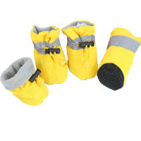 Zapatos cálidos de invierno para perro, botas antideslizantes impermeables para caminar al aire libre, accesorios para mascotas, pata protectora para cachorros y gatitos, 4 unids/set - details 5