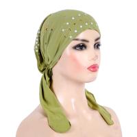 H089 turbante de moda hijab con lentejuelas doradas, pañuelo hijab musulmán, pañuelo islámico, sombrero amira, para colocar en la cabeza. - details 6