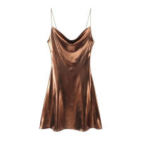 OUWU- Vestido elegante sin tirantes con espalda descubierta en tonos metálicos multicolor de moda Primavera 2025 Ropa de mujer - details 2